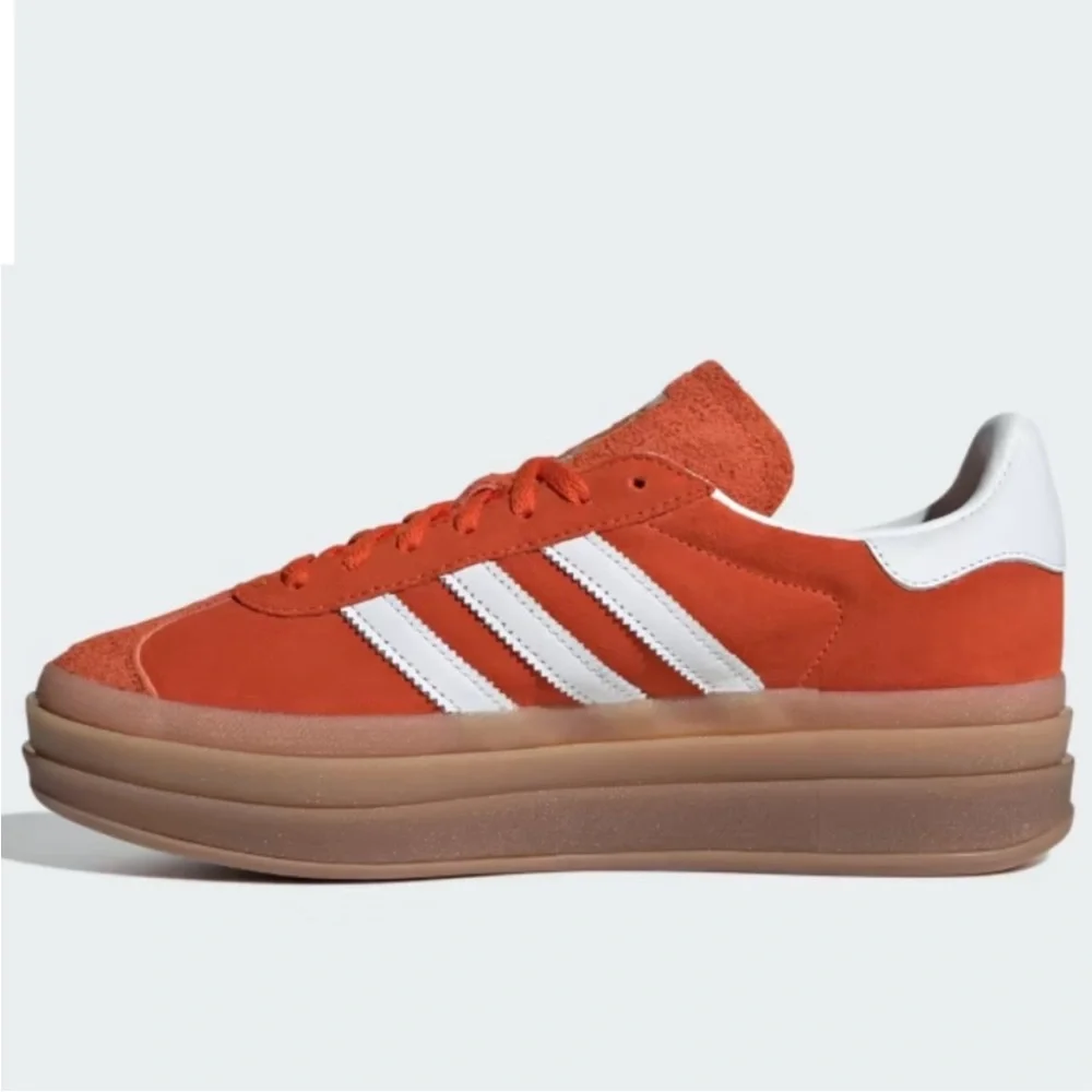 adidas Gazelle Bold Collegiate Orange Gum Sole - Picture 4 of 10